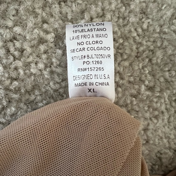 Jluxlabel Nude Beige Ruched Mesh Skirt - Picture 12 of 13